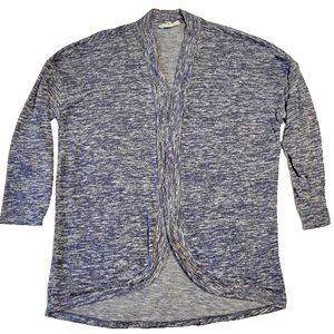 Hippie Rose women's blue and white long-sleeved cardigan sweater size XL